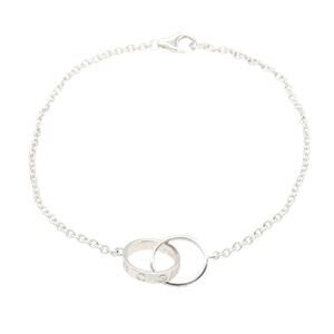 CARTIER 18k Silver Love Charm Bracelet